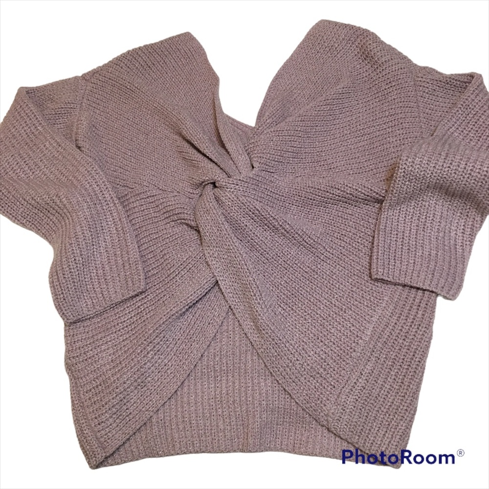 ASTR The Label Lilac Twist Back Sweater Size Medium